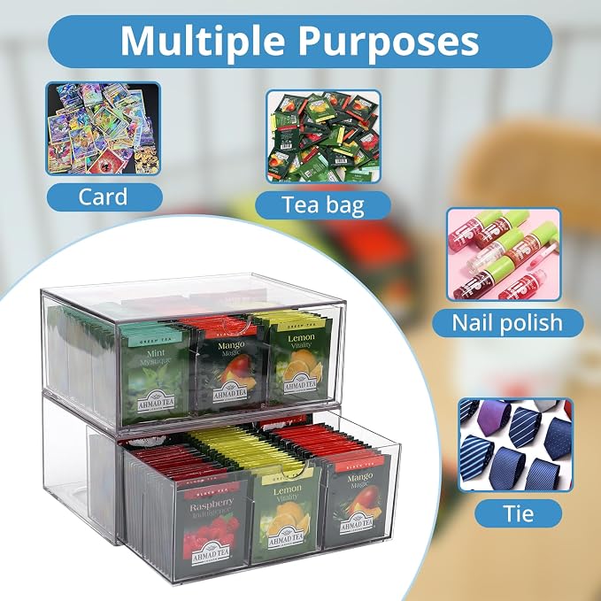 Stackable Acrylic Tea Organizer Set - Field & Blessing