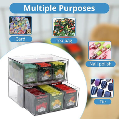 Stackable Acrylic Tea Organizer Set - Field & Blessing