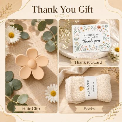 Glass Cup & Notebook Thank-You Gift Set