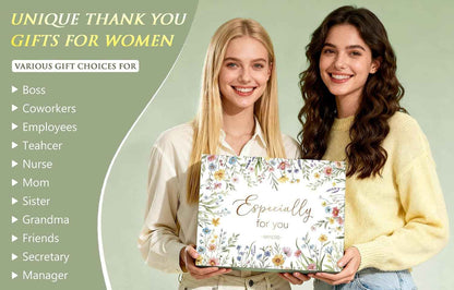 Thank You Gifts for Women Teacher Appreciation Gifts for Coworkers Employee | Bosses Day Employee Appreciation Gifts for Nurse Staff, Birthday Christmas Farewell Office Thank You Gift Baskets w/ Tote Bag
