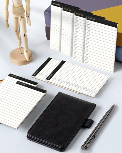 WEMATE Pocket Notebook with Pen, Pocket Notebook Set Rose Gold