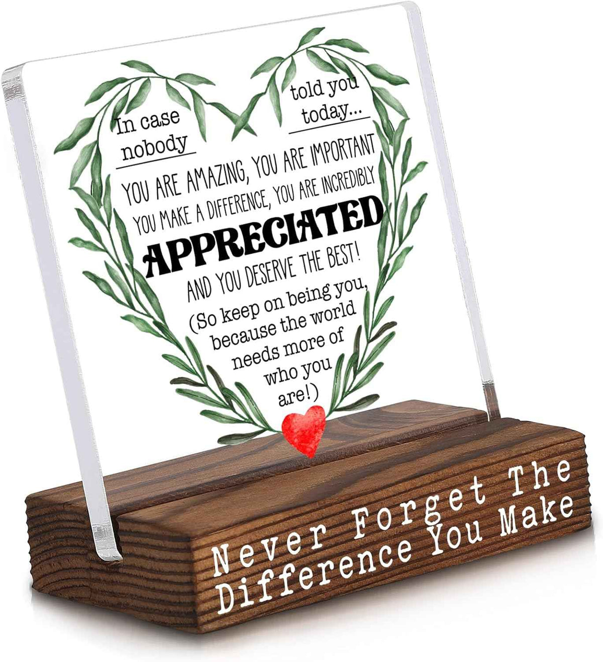 Thank You Appreciation Gifts for Coworker, Employee, Women, Men, Friends, You Are Appreciated Gifts, Leaving Going Away Encouragement Quote for Office Desk Decorative Signs Plaques VBD16