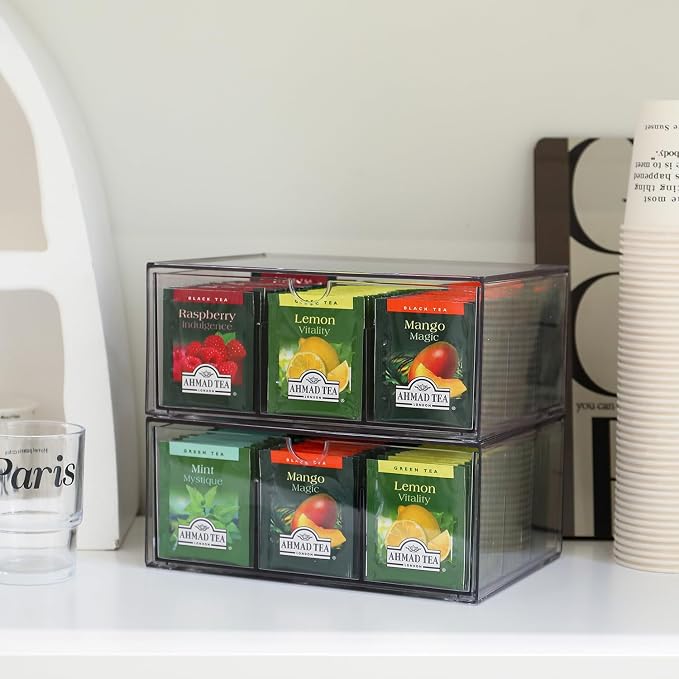 Stackable Acrylic Tea Organizer Set - Field & Blessing