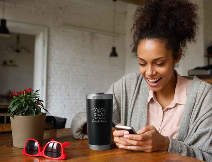 DLOCCOLD Thank You for Being Awesome Tumbler - Valentine's Day Gift, Appreciation for Employees, Coworkers, Teachers, Friends - Administrative Day Gift - White