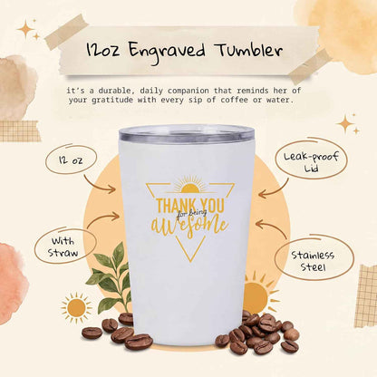 Thank You Gifts for Women, Teacher Appreciation Gifts Basket, Employee Appreciation Gift Box for Coworkers, Sunflower&Sunshine Thanks Gifts for Friends Mom Her Boss Nurse with Thanks Cards Awesome Cup