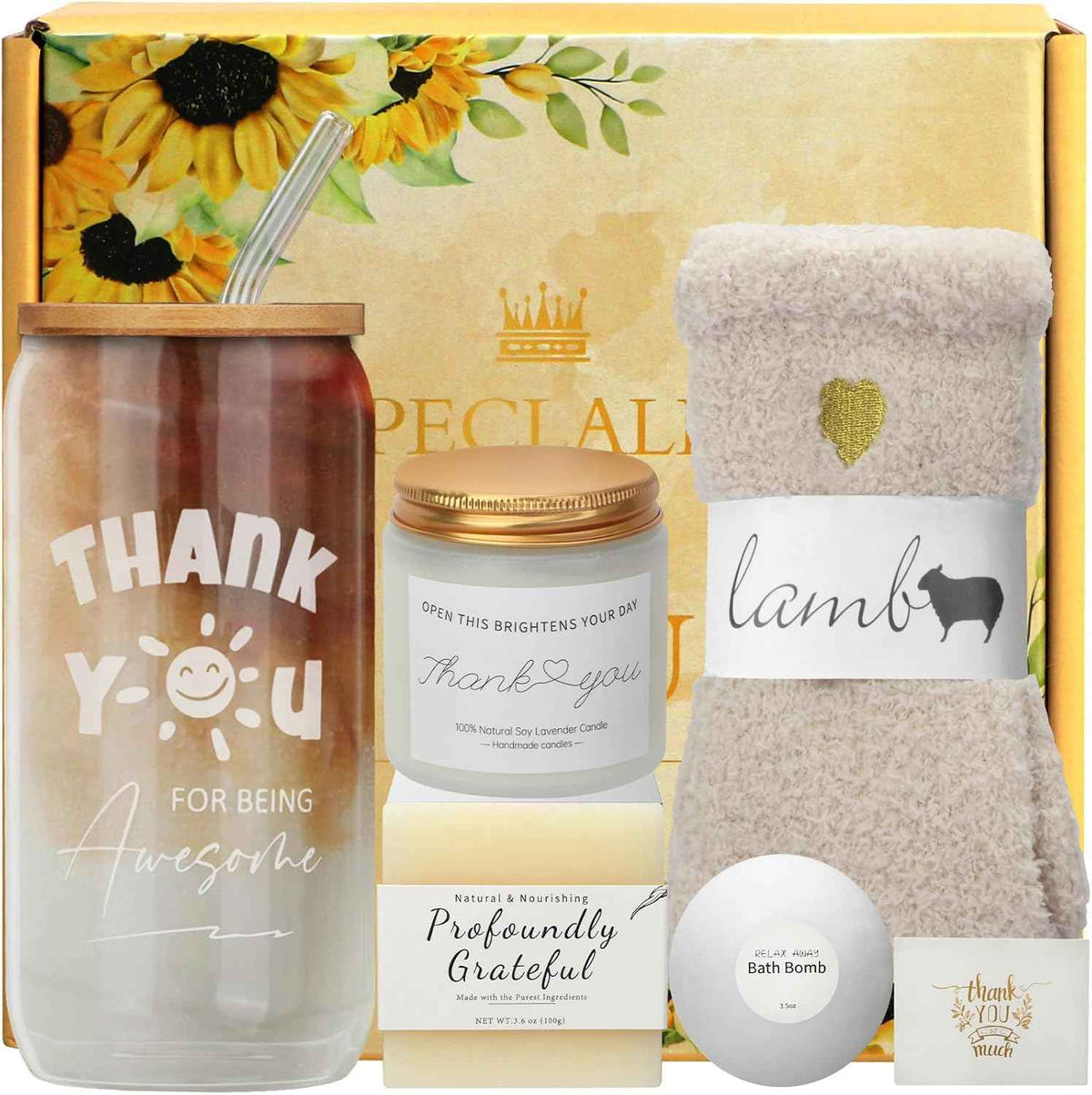 Thank You Gifts for Women & Employees - Awesome Glass Cup, Teacher & Friend Appreciation Gifts
