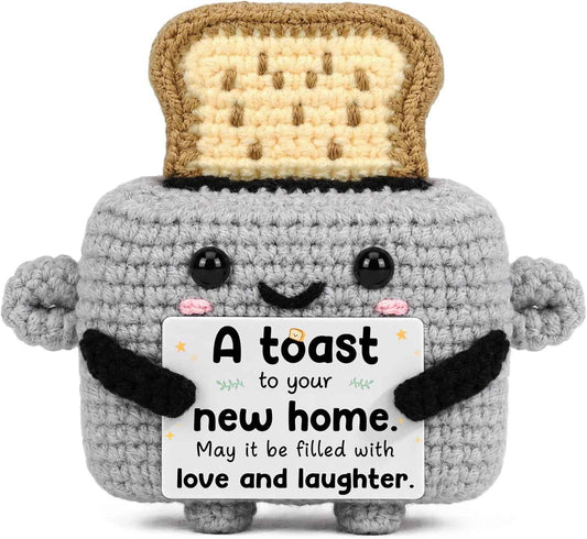 Xinezaa Housewarming Gifts New Home New Apartment,Crochet Toaster Decor | Funny Small Handmade Welcome Home Keepsake for First Apartment, New Homeowners, Friend, Sister, Girlfriend, Mom