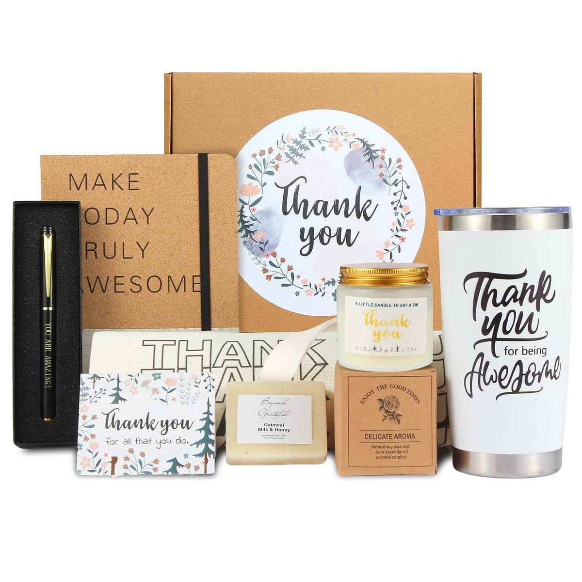 Thank You Gifts for Women, Employee Appreciation Gift Baskets, Thank You Gifts for Coworkers, Thank You for Being Awesome, Ideal Gift Baskets for Social Workers, Teachers, Secretaries, Coworkers