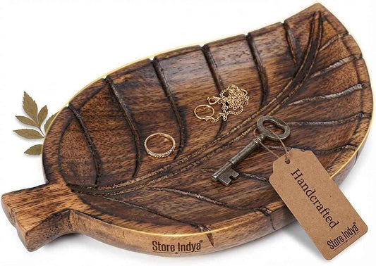 Hand-Carved Floral Wooden Jewelry Box