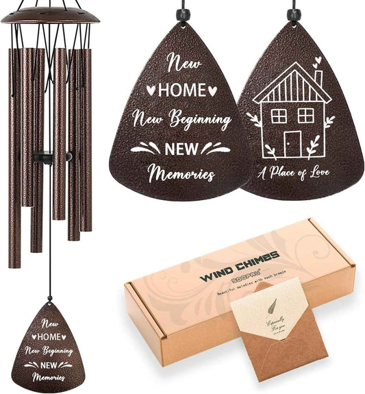 Soopau Bronze Wind Chimes, 32" Housewarming Gifts New Home, Wedding Gifts for Couples, Home Decor