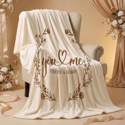 Couples Wedding & Anniversary Throw Blanket