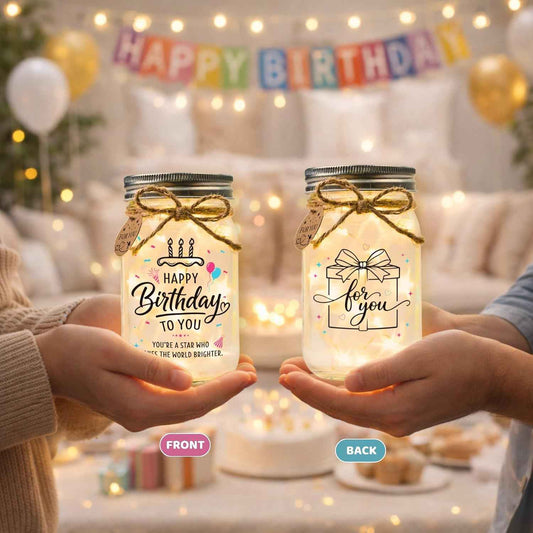 Solmay Birthday Gifts for Women, Mason Jar Night Light | Sentimental friendship keepsake & cute celebration decor for a best friend, daughter, sister or mom; a present for her