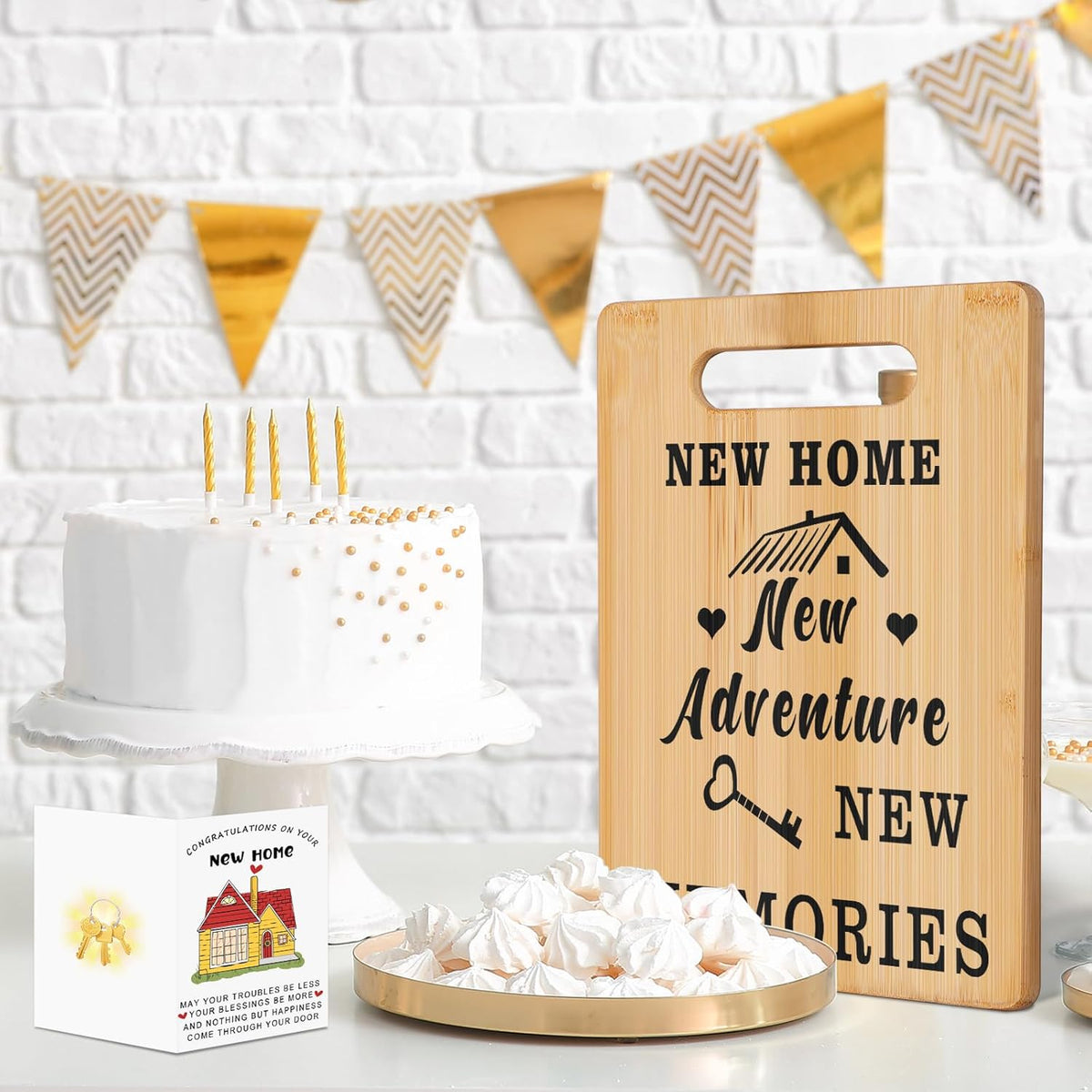 House Warming Gifts New Home, Cutting Board Set New Home Gift Ideas | Unique Housewarming Gifts, Apartment Souvenir, New Homeowner First House Present for Neighbor, Couple, Friends