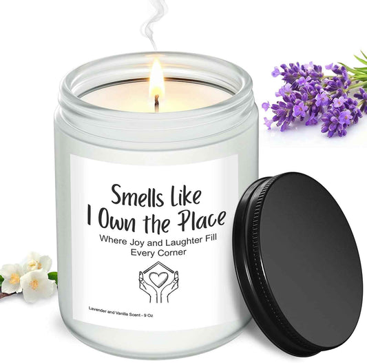 Housewarming Gifts New Home - 9 Oz Jar Candle Gift - Cool House Warming Gifts New Home for Women, Men, Couple, Family - First Apartment Decor Gift