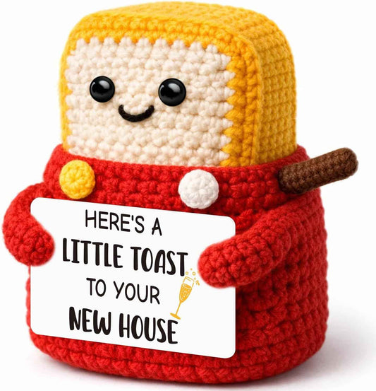 House Warming Gifts New Home for Women Men,Crochet Toast House Warming Card | New Home Gift Ideas,House Warming Gifts New Apartment,Kitchen Table Toaster Desk Decor,Housewarming New House Home Gifts