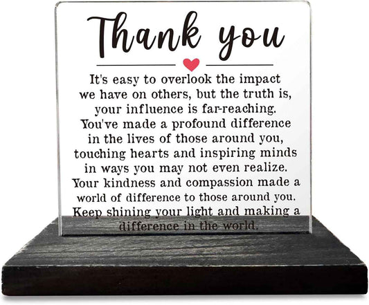 Thank You Gift for Co Worker, Appreciation Thank You Gifts For Coworkers, Employee, Thank You Notes, Coworker Goodbye Gifts for Women, Men, Thank You Office Desk Decor Decorative Signs GXX5