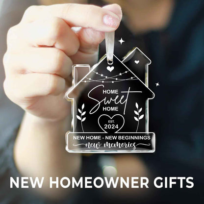 NewEleven House Warming Gifts - New Home Ornament 2024, Welcome Home Gifts - Glass Ornament