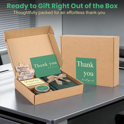 Employee Appreciation Gifts for Coworkers, Thank You Gift Box, Gift Set | 6 Pcs Thank You Gift Basket, Appreciation Gift Box for Men Boss Mentor Team Leaders, Farewell Gifts