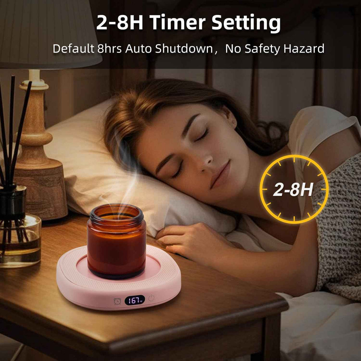 Coffee Mug Warmer Set Smart Electric Heated Cup Beverage Tea Candle Plate
