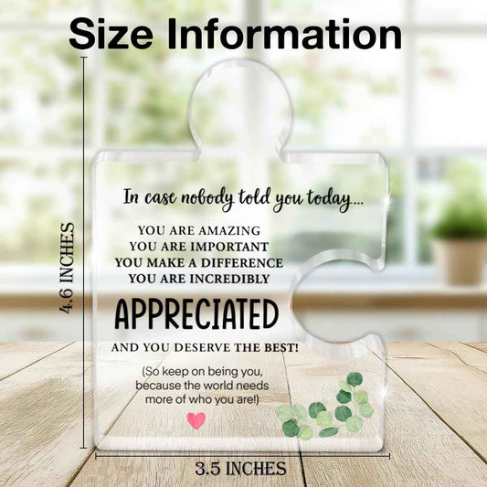 Thank You Gift for Women Men, Positive Affirmations Gifts for Employees Coworkers Colleagues Nurse Social Worker, Appreciation Gifts for Coworkers, You Are Amazing Acrylic Puzzle Plaque Decoration