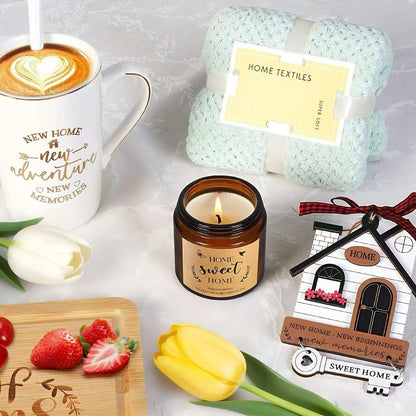 House Warming Gifts New Home,15 Pcs New Home Gift Basket | Housewarming Gifts Baskets, Closing Gifts for Home Buyers, First Homeowner Couple Women