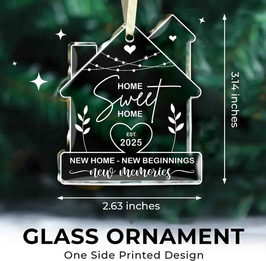 NewEleven House Warming Gifts, New Home Ornament 2025, Dream Home Gift Ideas Decor - Welcome Home Gifts, Housewarming Gift New Home, Best Housewarming Presents 2025 - Glass Ornament