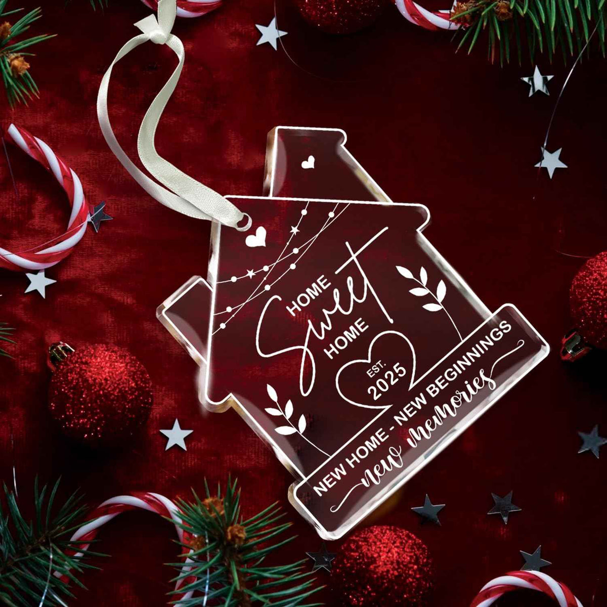 NewEleven House Warming Gifts, New Home Ornament 2025, Dream Home Gift Ideas Decor - Welcome Home Gifts, Housewarming Gift New Home, Best Housewarming Presents 2025 - Glass Ornament