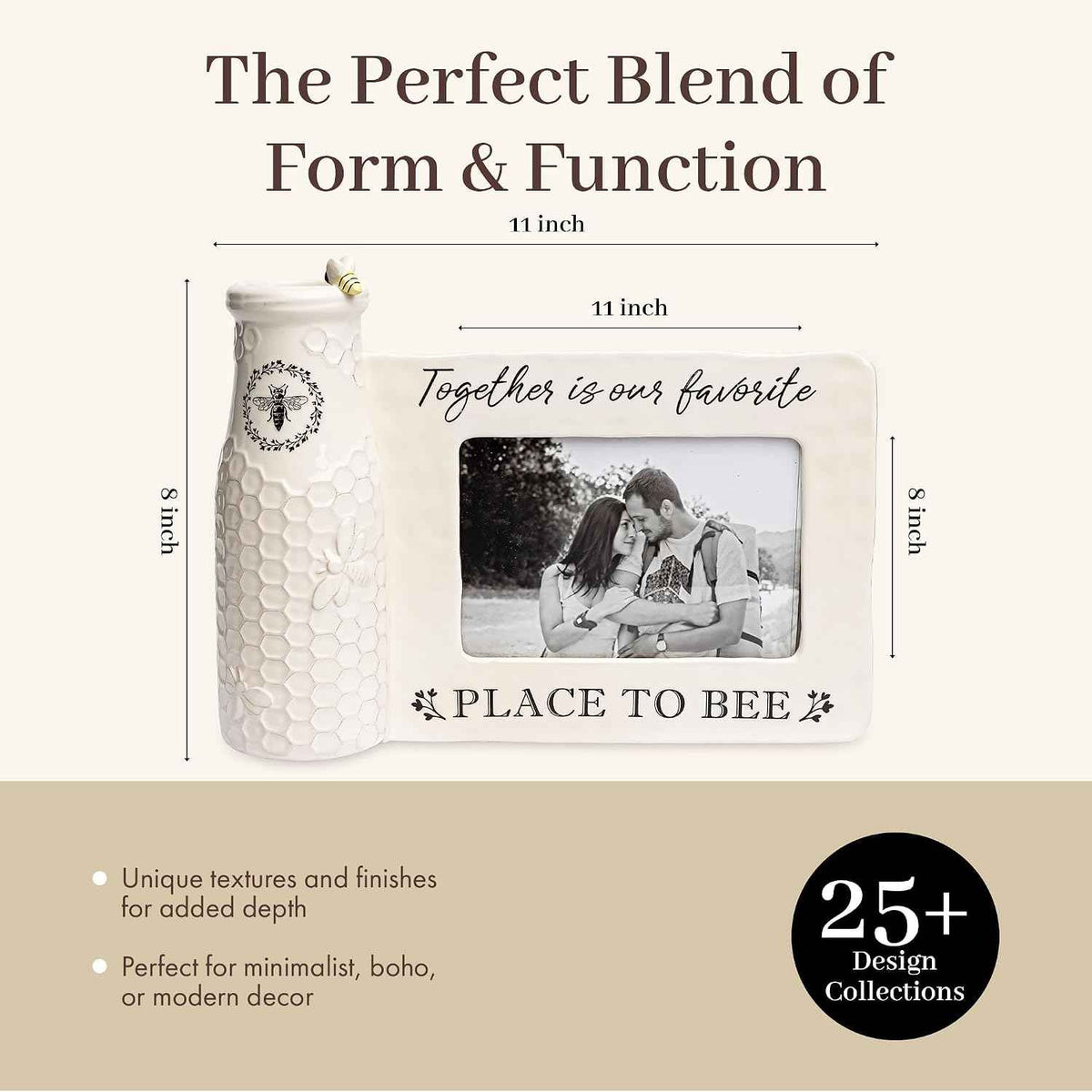 Ceramic Bee Vase & Photo Frame