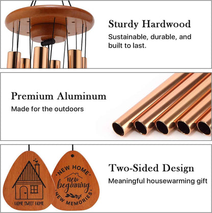 AMBOBE House Warming Gifts New Home, 32" Wind Chimes Housewarming Gifts | New Home Gift Ideas for Women Men Homeowners Couples Family Friends, Cozy First Home Gift for Home Décor