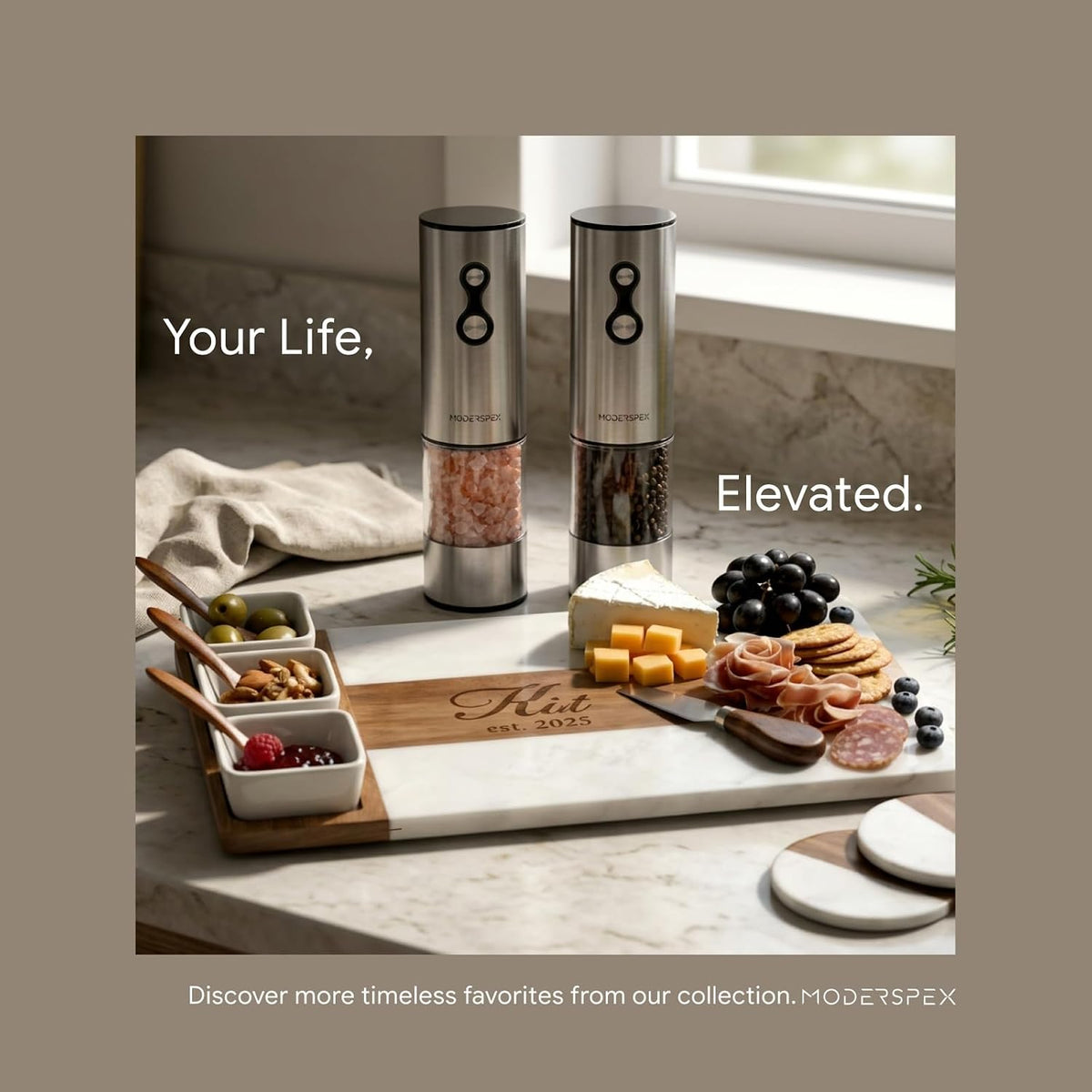 Charcuterie Boards Gift Set - Acacia Wood Cheese Board Set Charcuterie Tray & Serving Platter for Hosting & Entertaining, Bridal Shower Gifts for Women, Gifts for Home, Wedding & Birthday