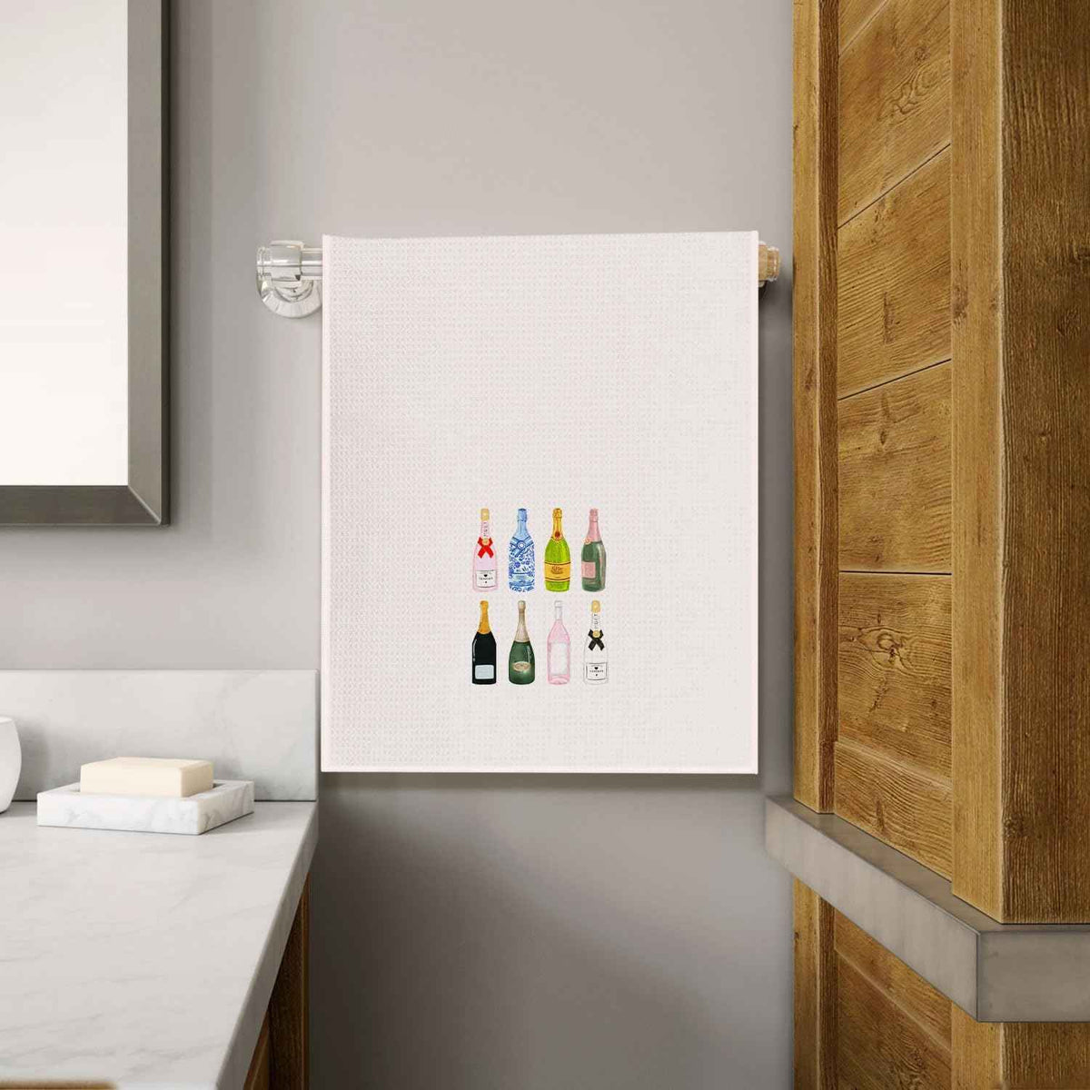 Hostess Gifts,Bar Cart Decor,Champagne Lovers Gifts for Women Kitchen Towels,Bar Cart AccessoriesTowels for Kitchen Bathroom Decor 16 X 24