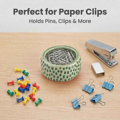 Strawberry Ceramic Pen Holder & Paper Clip Tray Set of 2
