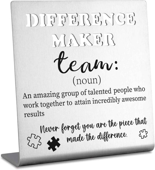 Team Appreciation Gifts for Employees, Coworkers, Thank You Appreciation Gifts for Women Men Employee Coworker Leaving Team Decorative Signs Plaques bke65