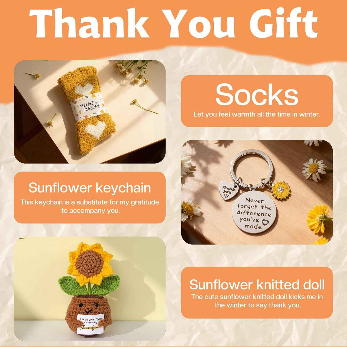 Thank You Gifts for Women, 11PCS Principal Appreciation Gifts, Teacher Appreciation Gifts, Employee Appreciation Gifts, Paraprofessional, Coworkers Volunteer Boss Nurse Secretary