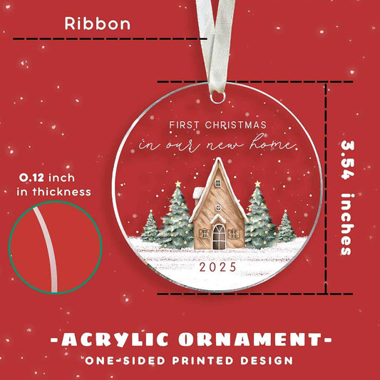 House Warming Gifts New Home - New Home Ornament 2025 - Housewarming Gifts for First House, Housewarming Gift Ideas for Couple - Home Ornaments for Newhouse Owners, Women - Acrylic Ornament