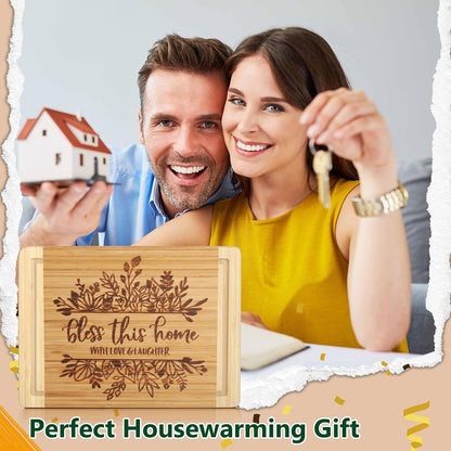 House Warming Gifts New Home, Engraved Cutting Board Housewarming Gifts | New Home Gift Ideas for New Homeowner, New House Gifts for Women Men Couple Neighbor Friend Family - Bless This Home