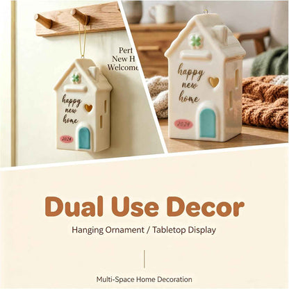 Home Sweet Home Keepsake – Housewarming Gift for Couples, Ceramic House Decor, First House Gift Idea, New Home Ornament