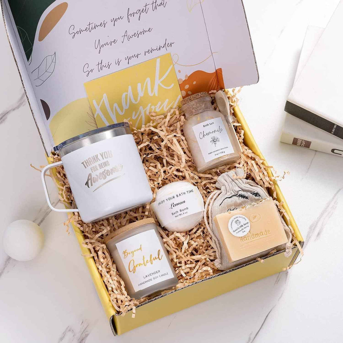 Thank You Gifts for Women Spa Thoughtful Unique Office Gift for Coworkers Nurse Friends Men Boss Employee Secretary Hostess Teacher Mom Principal Appreciation Gift Boxes Coffee Mug Holiday Gift Basket