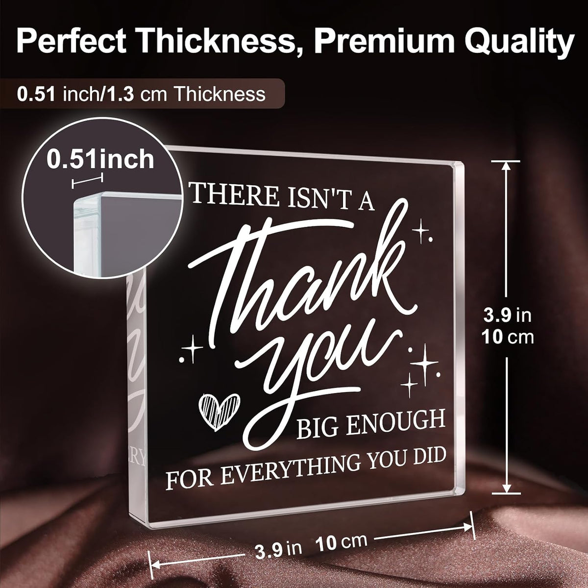 Thank You Gifts for Women Men, Thank You Appreciation Plaque | Appreciation Gifts for Leader Colleague Principal Coworker Daycare Nurse Boss