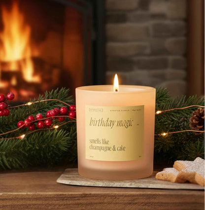Benevolence LA Birthday Magic Scented Candles | 10 oz, 40-50 Hour Burn | Gifts for Women | Celebration Candle for Best Friend, Mom | Unique Womens Birthday Gift - Smells Like Champagne & Cake