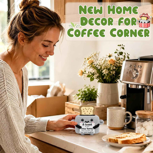 Xinezaa Housewarming Gifts New Home New Apartment,Crochet Toaster Decor | Funny Small Handmade Welcome Home Keepsake for First Apartment, New Homeowners, Friend, Sister, Girlfriend, Mom