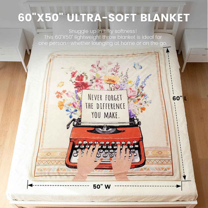 Floral Thank-You Throw Blanket