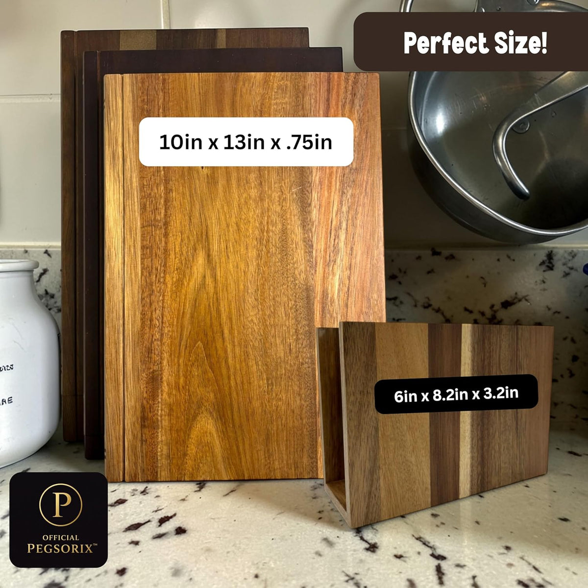 Acacia Kitchen Library Board & Coaster Gift Set