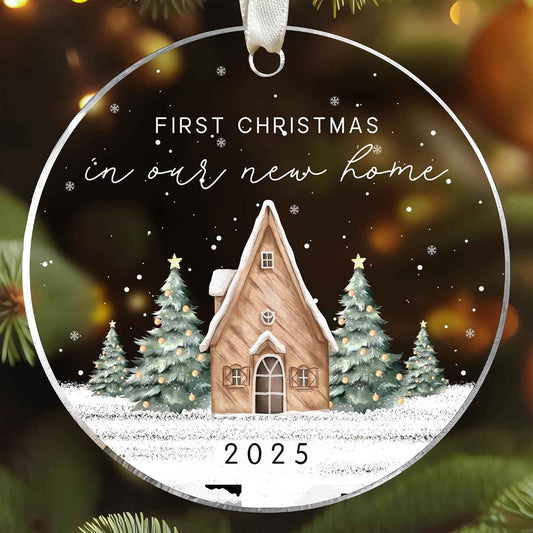 House Warming Gifts New Home - New Home Ornament 2025 - Housewarming Gifts for First House, Housewarming Gift Ideas for Couple - Home Ornaments for Newhouse Owners, Women - Acrylic Ornament