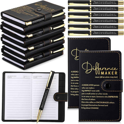 Marspark 10 Sets Difference Maker Gifts A5 Notebook with Pen | Employee Appreciation Thank You Gifts for Staff Nurse Teacher, Motivational Design for Men Women, Office Team Recognition