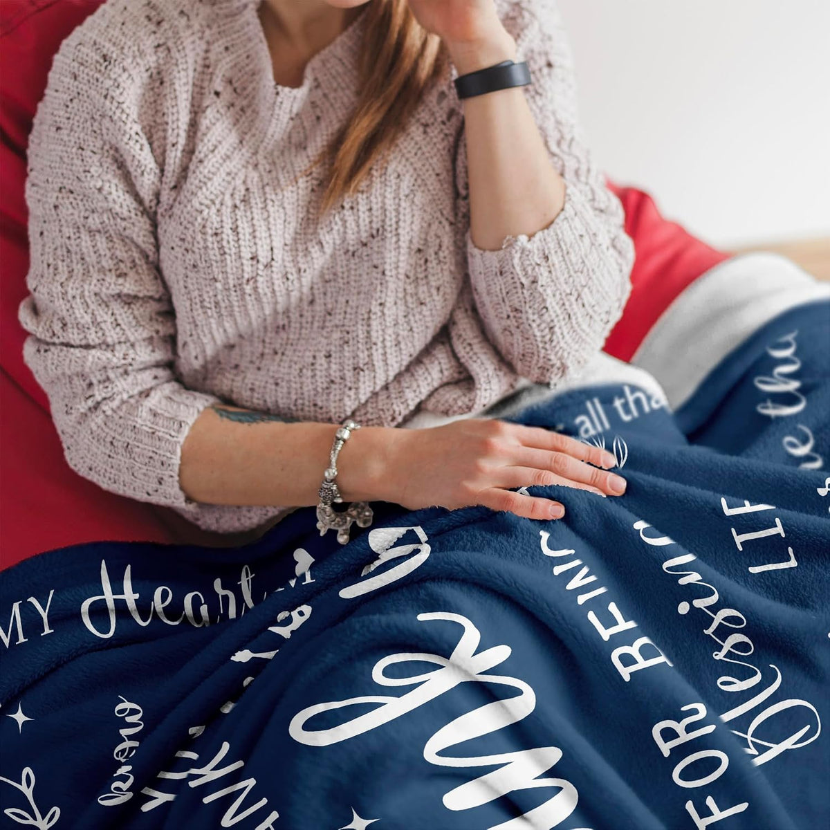 Thank You Gifts, Thank You Blanket 60"X50" Blue, Appreciation Gifts | Thank You Gifts for Women Men, Thank You Gift for Coworker Teacher, Employee Appreciation Gifts, Inspirational Birthday Gift