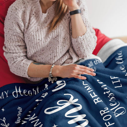 Thank You Gifts, Thank You Blanket 60"X50" Blue, Appreciation Gifts | Thank You Gifts for Women Men, Thank You Gift for Coworker Teacher, Employee Appreciation Gifts, Inspirational Birthday Gift