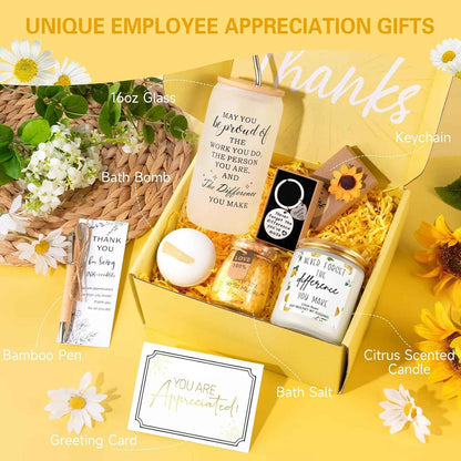 Employee Appreciation Gifts for Women, Thank You Gift Basket for Coworkers, Boss, Nurse, Employees, Teacher Appreciation Gift