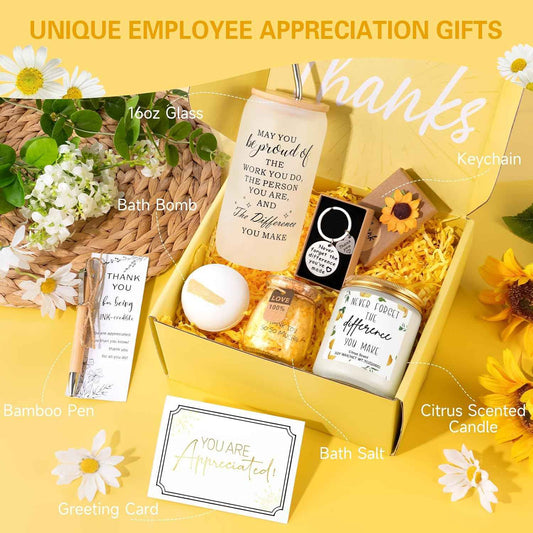 Employee Appreciation Gifts for Women, Thank You Gift Basket for Coworkers, Boss, Nurse, Employees, Teacher Appreciation Gift