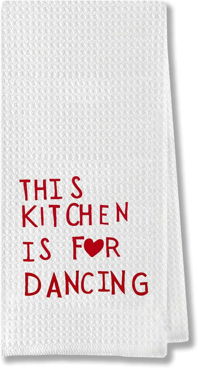 This Kitchen is for Dancing Kitchen Towel 16×24 Inches | Fun & Cute Hand Towels, Ideal Hostess Gifts, Decorative